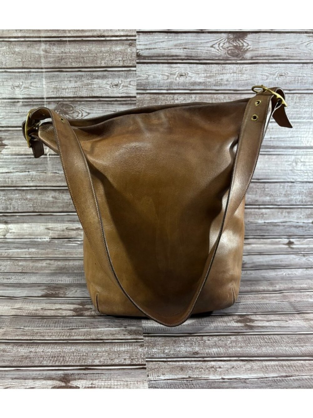 COACH large leather shoulder bag 9183 color brown vintage - Picture 3 of 9